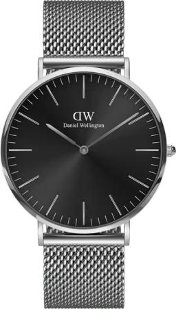 Daniel Wellington DW Uhr Classic Mesh Onyx 40mm Silver