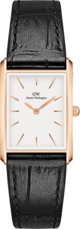 Daniel Wellington DW Uhr Bound Black Crocodile Rose Gold 24x35mm