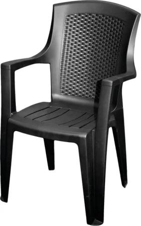 ProGarden Stapelsessel Eden anthrazit Kunststoff B/H/L: ca. 55x91x46 cm