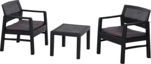 ProGarden Balkonset Kraka anthrazit Kunststoff B/H/L: ca. 60x42x70 cm