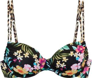 BUFFALO Bügel-Bikini-Top Damen schwarz bedruckt Gr.36 Cup E