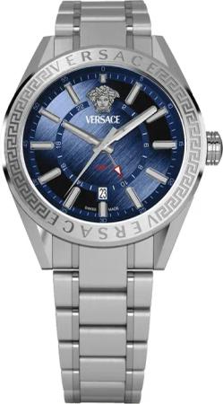 Versace VEAFA0424 Herrenuhr V-Code GMT 42mm 5ATM