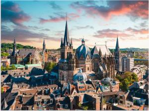 Artland Alu-Dibond-Druck "Aachen Panorama I", Deutschland, (1 St.), für Innen- und Außenbereich geeignet, Outdoorbild