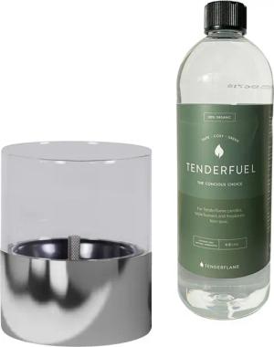 TENDERFLAME Tischfeuer ""Lilly 1" Geschenkset", (Set, 2-teiliges Set mit einem Tischfeuer und Brennstoff), Rauch- und rußfrei
