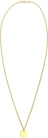Elli Halsketten - Halskette Plättchen Coin Münze Basic 375 Gelbgold - Gr. unisize - in Gold - für Damen