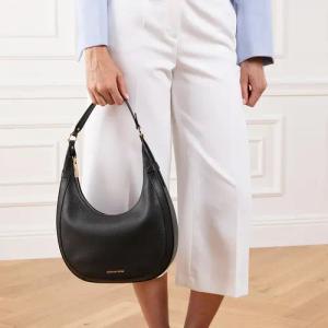 Michael Kors Shopper & Totes - Rounded Black Leather Shoulder Bag - Gr. unisize - in Schwarz - für Damen