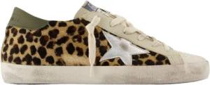 Golden Goose Low-Top Sneaker - Dames SuperStar Sneaker Beige/Leo - Gr. 38 (EU) - in Braun - für Damen