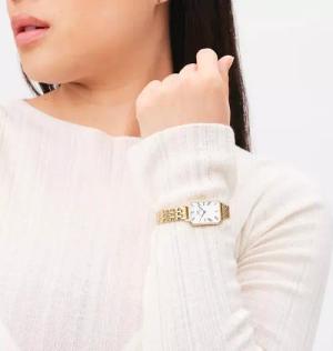 Daniel Wellington Uhr - Watch DW Quadro Roman Numerals 20x26 5-link G Whit - Gr. unisize - in Gold - für Damen