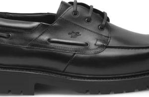 Heinrich Dinkelacker Slipper & Pantoletten - Bootsschuh Miami Plain BC - Gr. 46_5 - in Schwarz - für Damen
