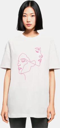 Mister Tee Ladies One Line Oversized Boyfriend
