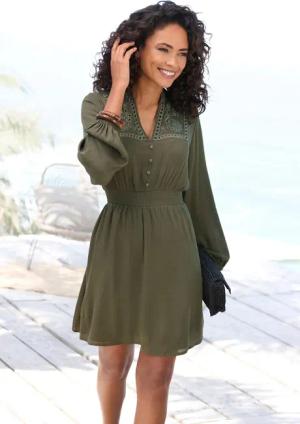 BUFFALO Sommerkleid Damen khaki Gr.40