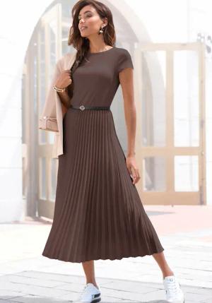 LASCANA Midikleid Damen braun Gr.36