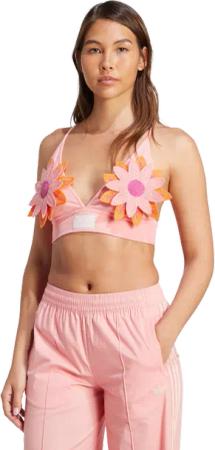 Adidas Originals Summer Glow Bralette Damen T-Shirts - Rosa - Größe 34 - Baumwoll-Jersey
