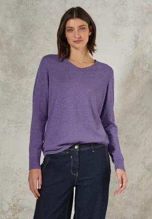 Cecil Damen Pullover in Lila, Gr: XL