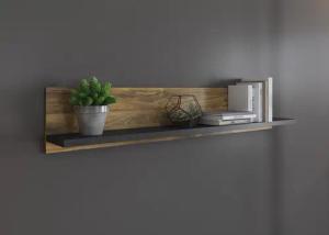 Home affaire Wandboard "York, modernes Wandregal, Hängeregal mit Ablagefach", vielseitig einsetzbar, in Hunton Oak Dekor verfügbar, 156 cm breit