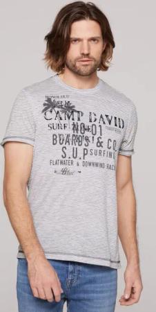 CAMP DAVID Rundhalsshirt, mit Ausbrenner-Effekten
