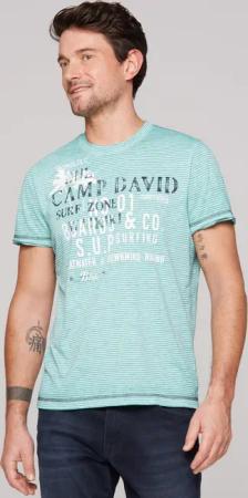 CAMP DAVID Rundhalsshirt, mit Ausbrenner-Effekten