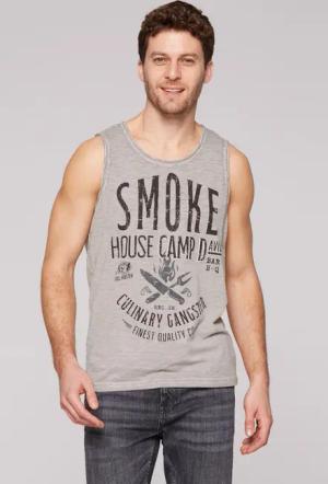CAMP DAVID Tanktop, mit offenen Kanten an den Ausschnitten