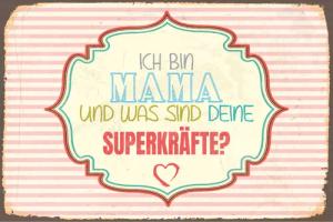 queence Metallbild "Superkraft", Sprüche, (1 St.)