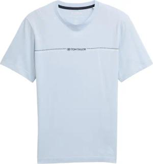 TOM TAILOR Herren T-Shirt mit Print, blau, Logo Print, Gr. XXL