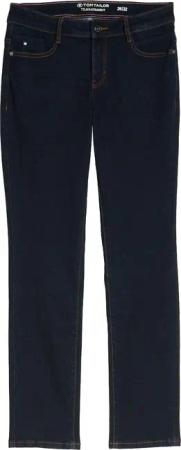 TOM TAILOR Damen TTLIVA STRAIGHT Jeans, blau, Uni, Gr. 30/32