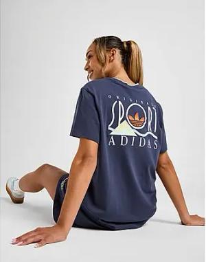 adidas Originals Sport Graphic Boyfriend T-Shirt Damen - Damen, Navy