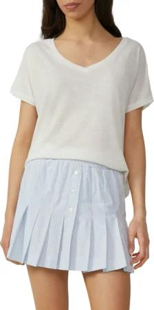 QS T-Shirt, mit Leinenanteil