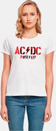 Merchcode Ladies ACDC - PWRUP Photo Logo Box Tee