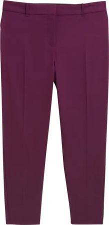TOM TAILOR Damen Plus Size - Mia Slim Hose, lila, Uni, Gr. 46