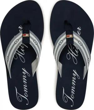 Tommy Hilfiger Zehentrenner Im Th Signature Beach Sandal FW0FW08369 Dunkelblau