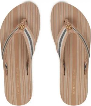 Tommy Hilfiger Zehentrenner Im Th Print Beach Sandal FW0FW08370 Beige