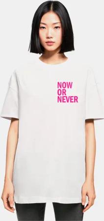 POD Ladies Now Or Never Oversized Boyfriend Tee