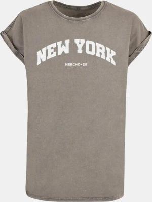 POD Ladies New York Wording - Acid Washed T-Shirt