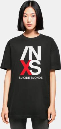 Merchcode Ladies INXS - X Tour Oversized Boyfriend Tee