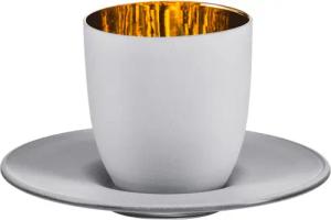 Eisch Germany Espressoglas Cosmo gold, Kristallglas,