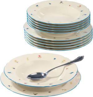 Seltmann Weiden Tafelservice Geschirr-Set, 12 Teile,