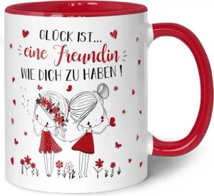 GRAVURZEILE Tasse mit Spruch Glück ist