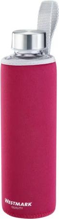 WESTMARK Trinkflasche Glas-Trinkflasche "Viva", mit Schutz-/Thermo