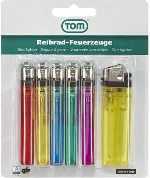 TOM Feuerzeug TOM Reibradfeuerzeuge 6er Blister