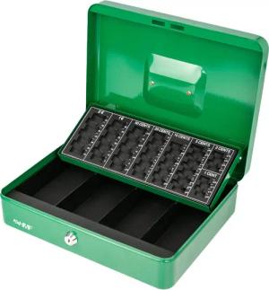 HMF Geldkassette Abschließbare Bargeldkasse mit Münzzählbrett
