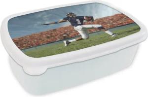 MuchoWow Lunchbox American-Football-Spieler im Stadion, Kunststoff,