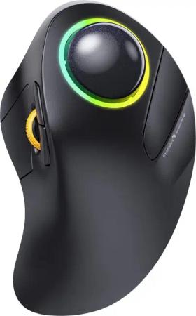 ProtoArc Kabellose RGB-Bluetooth-Trackball-Maus, wiederaufladbar, ergonomisch Maus