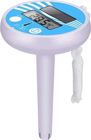 MEGAGOODS Badethermometer Wasserfestes Solar Poolthermometer mit