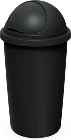 Spetebo Mülleimer aus Kunststoff in schwarz