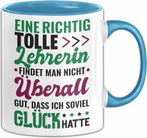 Trendation Tasse Lehrerin Abschiedsgeschenk Tasse Geschenkidee