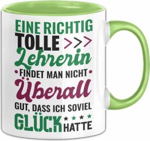 Trendation Tasse Lehrerin Abschiedsgeschenk Tasse Geschenkidee