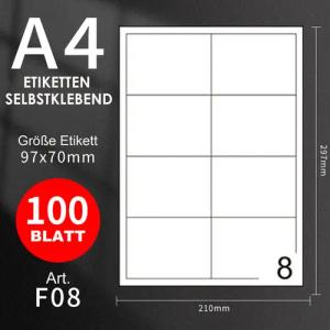 GOLDEN Etiketten GOLDEN 100 Blatt, Etiketten
