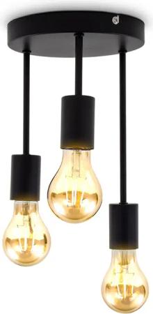 B.K.Licht Deckenspot BK_DS1458 Deckenlampe, Retro, Schwarz