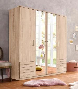 priess Kleiderschrank Husum mit dekorativen Kranz,