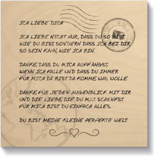 Artland Holzbild Ich liebe Dich, Sprüche
